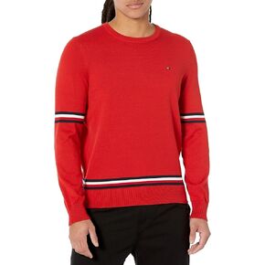 Tommy Hilfiger Men's Essential Signature Stripe Crewneck Sweater