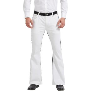 Men's Relaxed Stretch Vintage 60s 70s Bell Bottom Fit Comfort Flared Retro Leg Denim Jeans