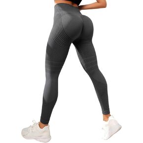 RIOJOY Ruched High Waist Workout Seamless Scrunch Booty Leggings Butt Lift Athletic Leggings Tummy Control Yoga Pants