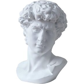 11.8" Classic David Busts Statue Portrait Sculpture Resin Handicraft Home Decor