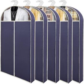 Garment Bags for Hanging Clothes (Set of 5) Suit Bags for Closet Storage Suit Cover Bags for Men woman Coat Sweater Dancewear Dress protector bag (Black, 50‘’*2+40‘’*3)
