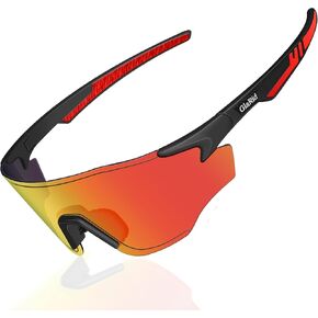 Sports Sunglasses for Men Women - UV400 Protection Cycling Glasses Baseball Sunglasses for Running MTB Golf Softball