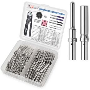 JRready Deutsch DTP Solid Contact Kit,ST6294-050 Turned Contacts Kit Electrical Connectors,50 Pairs Pin& Socket Barrel Style Contacts 12-16 AWG