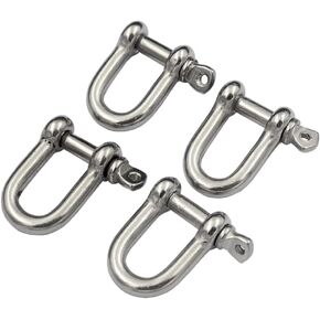 DGOL Small Size 304 Stainless Steel Anchor Screw Chain Wire Fastener Connector Bow Shackles