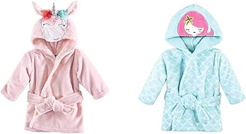 Hudson Baby Girl Plush Animal Face Bathrobe 2-Pack, Bows Miss Monkey in Kuwait