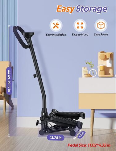 أميكوس ميني ستيبر للتمرين، سلالم هيدروليكية قابلة للتعديل بارتفاع مع شريط مقاومة للمنزل، سعة وزن 330 رطل in Kuwait