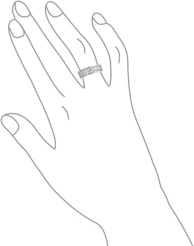 Art Deco Pink Blue Clear AAA Cubic Zirconia Half Eternity Channel Set Princess Cut CZ Dome 3 Row Wide Statement Wedding Band Ring For Women .925 Sterling Silver Comfort Fit 8MM in Saudi Arabia