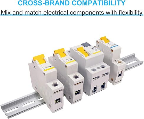 uxcell 3pcs Aluminum DIN Rails, 6 Inches Long, 35mm Wide, 7.5mm High, C45 Terminal Blocks Contactor Din Rails Terminal Blocks in Saudi Arabia