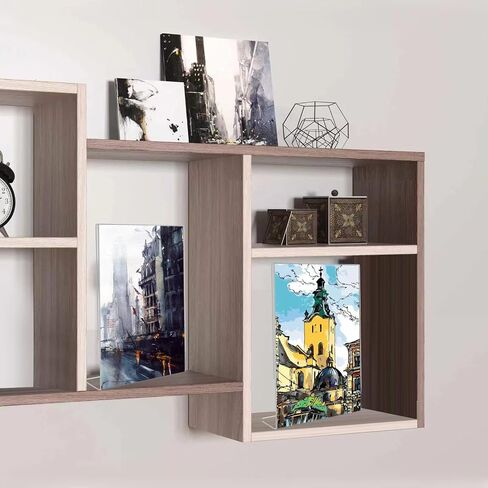 إطارات صور أكريليك مقاس 4 × 6، مجموعة مكونة من 6 إطارات شفافة من الأكريليك الشفاف بدون إطار هدية لعرض سطح المكتب، أو صورة قائمة رأسية أو حامل لافتة عرض مع إدراجات للمكتب المنزلي in Kuwait
