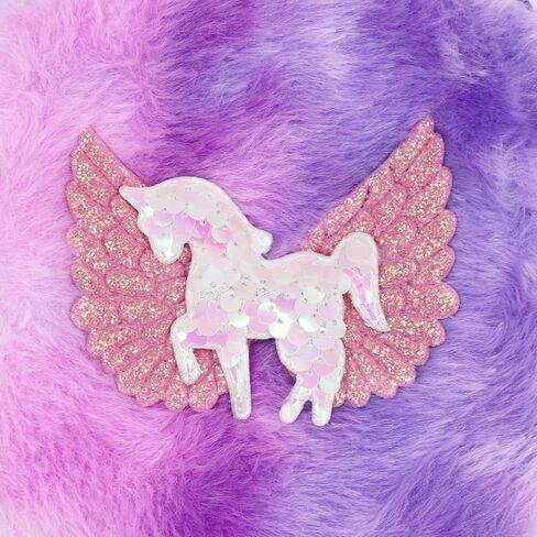 Kids Girls Colorful Plush Unicorn Cell Phone Bag Pouch Mini Crossbody Purse Handbag Wallet in Kuwait