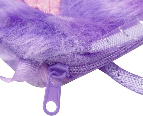 Kids Girls Colorful Plush Unicorn Cell Phone Bag Pouch Mini Crossbody Purse Handbag Wallet in Kuwait