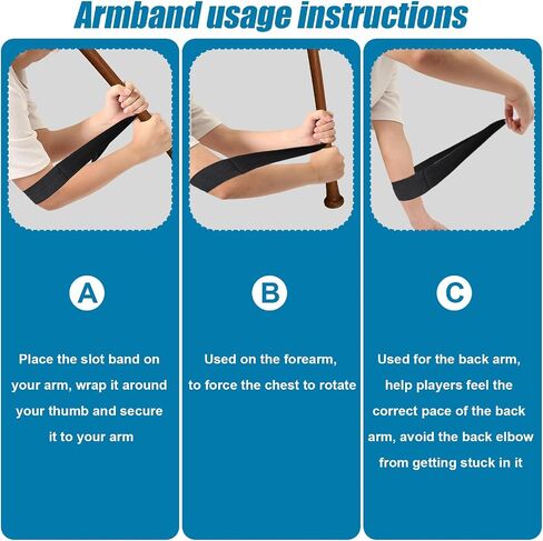 3pcs Baseball Swing Trainer Bands, Elastic Baseball Batting Training Band Softball Hitting Resistance Bands Pitching Practice Equipment for Athletes Improve Batting and Arm Strength in Saudi Arabia