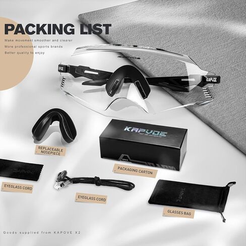 KAPVOE Photochromic Cycling Glasses Men Mountain Bike Sunglasses Women MTB Riding Glasses Motorcycle Goggles Clear Glasses in Saudi Arabia
