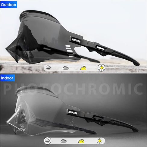KAPVOE Photochromic Cycling Glasses Men Mountain Bike Sunglasses Women MTB Riding Glasses Motorcycle Goggles Clear Glasses in Saudi Arabia
