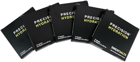 Precision Hydration SweatSalts - 15 Blister Packed (Waterproof) Electrolyte/Salt Capsules - Combat Cramp - All Natural Digestion-Friendly Formula - Gluten Free, Vegan/Vegetarian Friendly in Saudi Arabia