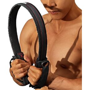 Power Twister Bar Elastic Fitness Body Bars,Exerciser for Arm Upper Body Strength Training Workout Heavy Duty Arm & Chest Builder (Red)