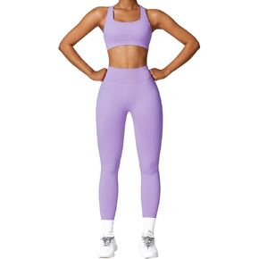 Workout Outfits for Women 2 Piece Sports Bra and High Waist Pants Leggings Women Seamless Yoga Set Gym Clothes Sets in Kuwait