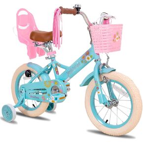 JOYSTAR Little Daisy Kids Bike for Girls Boys Ages 2-7 Years, 12 14 16 Inch Girls Bikes with Doll Bike Seat & Streamers, Boys Bikes with Flag & Number Plate, Multiple Colors