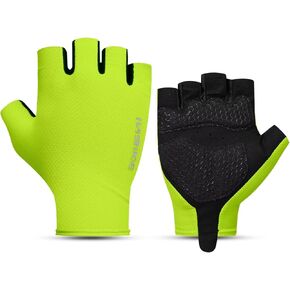 INBIKE Bike Gloves for Men Women, Shock-Absorbing Pad Fingerless Cycling Gloves, Breathable Half Finger Road Biking Gloves, Anti-Slip Bicycle Gloves