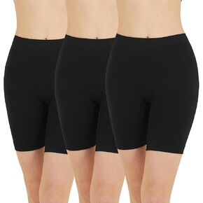 POPKOK Womens Slip Shorts for Under Dresses Seamless Boyshorts Panties 3 Pack in Kuwait