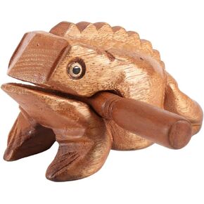 Symphony Wooden Frog, Feng Shui Lucky Frog Wood Frog Guiro Rasp Instrument Tone Block (M)