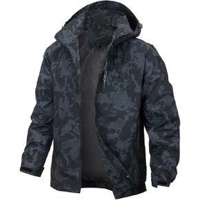Chaos World Men's Windproof Jacket Waterproof Lightweight Trenchcoat Hooded Windbreaker Raincoat in Kuwait