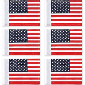 Oudain 3 Pcs Golf Flag Golf Target Flag with Tube Inserted Waterproof Putting Golf Flags 420D Nylon Mini Pin Flags for Yard Indoor Outdoor Backyard Garden Portable Golf Flag, 8 x 6 Inch