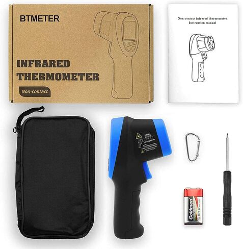BTMETER BT-1800C البيرومتر -58 درجة فهرنهايت ~ 3272 درجة فهرنهايت (-50 ~ 1800 درجة مئوية) مسدس درجة حرارة الأشعة تحت الحمراء، D:S 50:1 مقياس حرارة عالي الحرارة بالأشعة تحت الحمراء لصهر المعادن في فرن HVAC الصناعي (ليس لدرجة الحرارة البشرية) in Kuwait