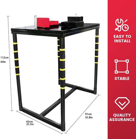 Professional Table - Arm Wrestling Battle Table Forearm Strength Training with Competition Design Wrist Strength Training Support Plate - （Red Black）, JR-0131-GE in Saudi Arabia