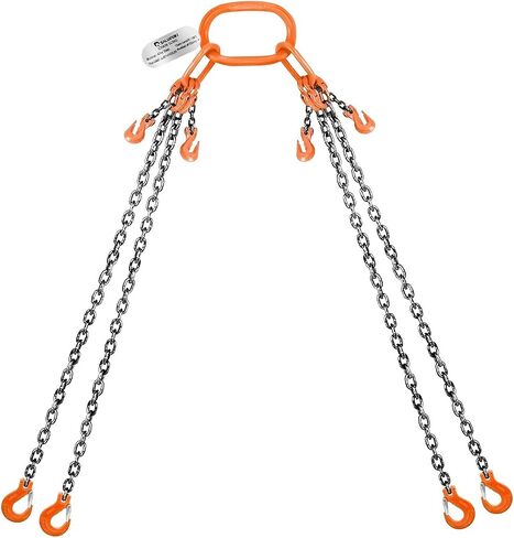 4 Chain Lifting Sling with Hooks 10Ft x5/16 inch 14000lbs 6.4 Ton for 4 Way Chain Lift in Saudi Arabia