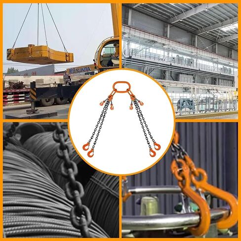 4 Chain Lifting Sling with Hooks 10Ft x5/16 inch 14000lbs 6.4 Ton for 4 Way Chain Lift in Saudi Arabia