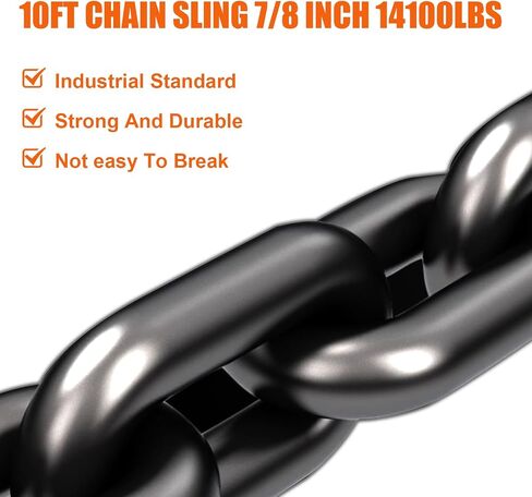 4 Chain Lifting Sling with Hooks 10Ft x5/16 inch 14000lbs 6.4 Ton for 4 Way Chain Lift in Saudi Arabia