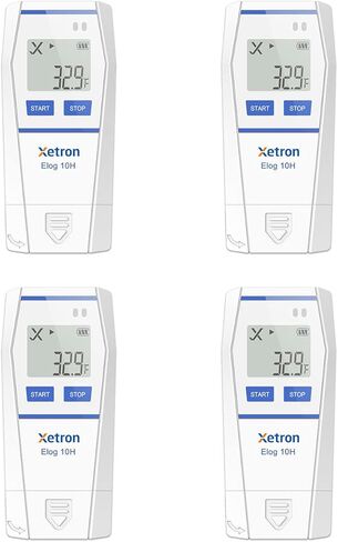Elog10H 4 Pack Temperature Data Logger Waterproof USB Reusable Humidity Temperature Logger PDF Data Export -22~158℉ in Kuwait