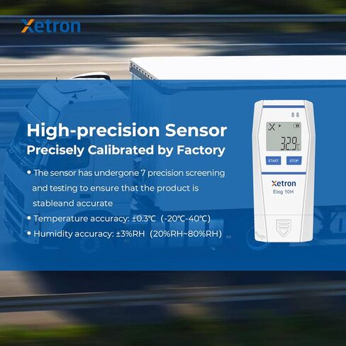 Elog10H 4 Pack Temperature Data Logger Waterproof USB Reusable Humidity Temperature Logger PDF Data Export -22~158℉ in Kuwait