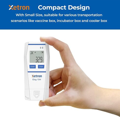 Elog10H 4 Pack Temperature Data Logger Waterproof USB Reusable Humidity Temperature Logger PDF Data Export -22~158℉ in Kuwait