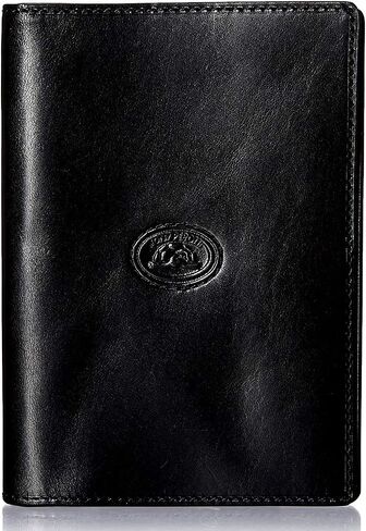 Tony Perotti Unisex Italian Bull Leather Executive Bifold Passport Cover Case in Black in Saudi Arabia