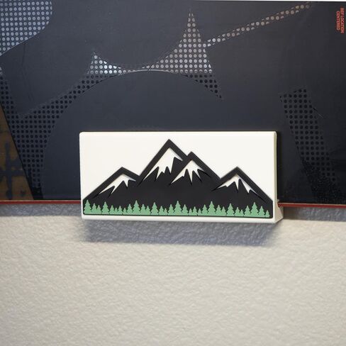 Snowboard Display Rack - Wall Mount Storage | Fits Virtually All Snowboards | Hardware Included | Made in USA (Black) in Saudi Arabia
