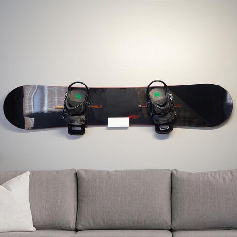Snowboard Display Rack - Wall Mount Storage | Fits Virtually All Snowboards | Hardware Included | Made in USA (Black) in Saudi Arabia