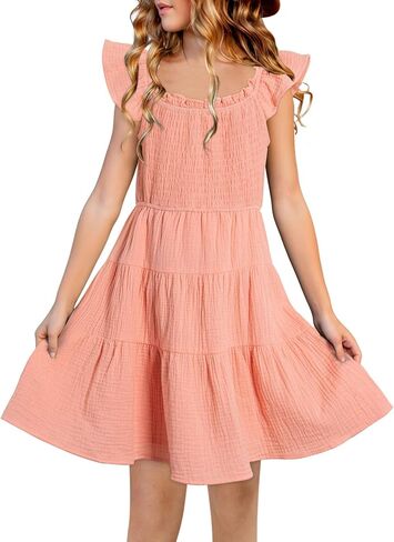 blibean Girls 2024 Tween Summer Cotton Sundress Size 6-15 Years Old in Kuwait