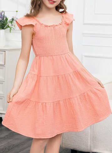 blibean Girls 2024 Tween Summer Cotton Sundress Size 6-15 Years Old in Kuwait