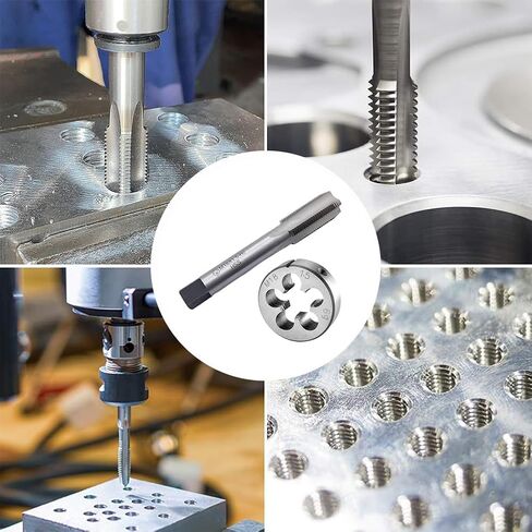 مجموعة الصنبور والقالب المترية M18 × 1.5 مم HSS آلة الصنبور وسبائك الصلب المستديرة المصنوعة يدويًا اليمنى... in Kuwait