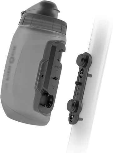 مجموعة زجاجات FIDLOCK Twist 450 - حامل زجاجة مياه للدراجة مع زجاجة مرفقة - حامل مغناطيسي خالٍ من القفص، أسود in Kuwait