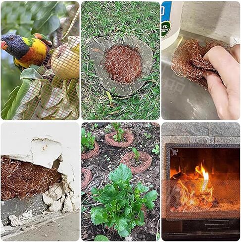 لفة شبكية نحاسية، شبكة سلكية نحاسية قوية نقية مناسبة لسد الفجوة النحاسية في الحدائق والمنازل، مقاس 4 بوصة × 40 بوصة - لفة واحدة in Kuwait