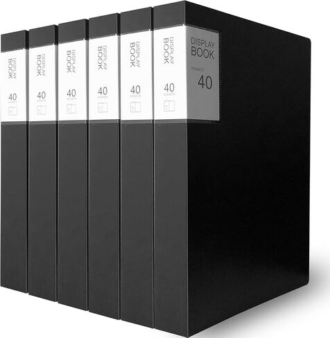 Binditek 1 Pack Sheet Music Folder, 40 Double-Sided Sleeves Display 80 Pages, 40-Pocket Music Binder Organizer for Letter Size, Sheet Music Holder with Metal Wire Binding Spine, Black in Kuwait