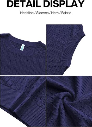 VIISHOW المرأة الصيف الكروشيه متماسكة البلوز القمم Crewneck كم كاب خفيفة الوزن سترة سترة عادية تانك القمم in Kuwait