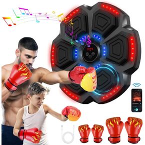 Voraiya Smart Music Boxing Machine with 2 Gloves for Adults and Kids, 2024 Bluetooth Boxing Machine Wall Mounted Music Trainer, Electronic Boxing Music Workout Machine for Home and Gym in Kuwait
