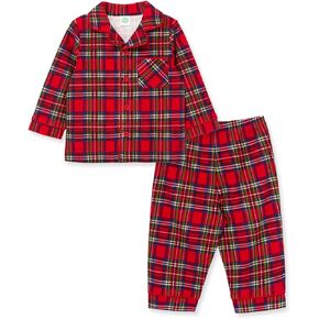 Little Me baby-girls Xmas Plaid Pajamas
