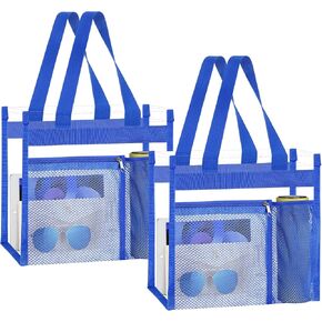 NATURAL STYLE 2-PACK Clear Bag Stadium Approved, Multifunction Clear Tote Bag for Travel Festival Work Concerts