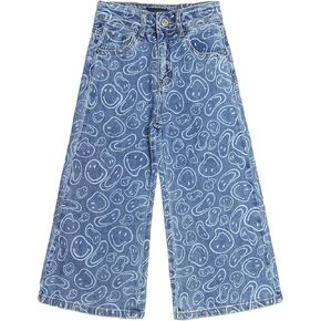KIDSCOOL SPACE Girls Flare Jeans,Little Big Girl Bell Bottom Summer Denim Pants