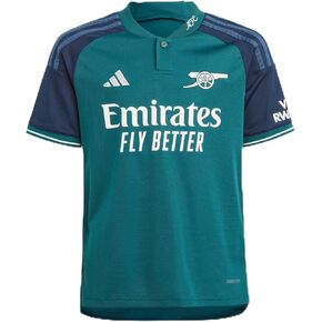 adidas Kids Soccer Arsenal 23/24 Youth Third Jersey - Classic Look, Breathable Mesh Inserts, Moisture-Absorbing AEROREADY